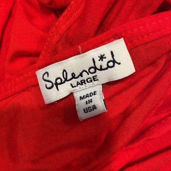 Splendid Women's Rayon Jersey Hilo Dress | Red | size L - Picture 9 of 10